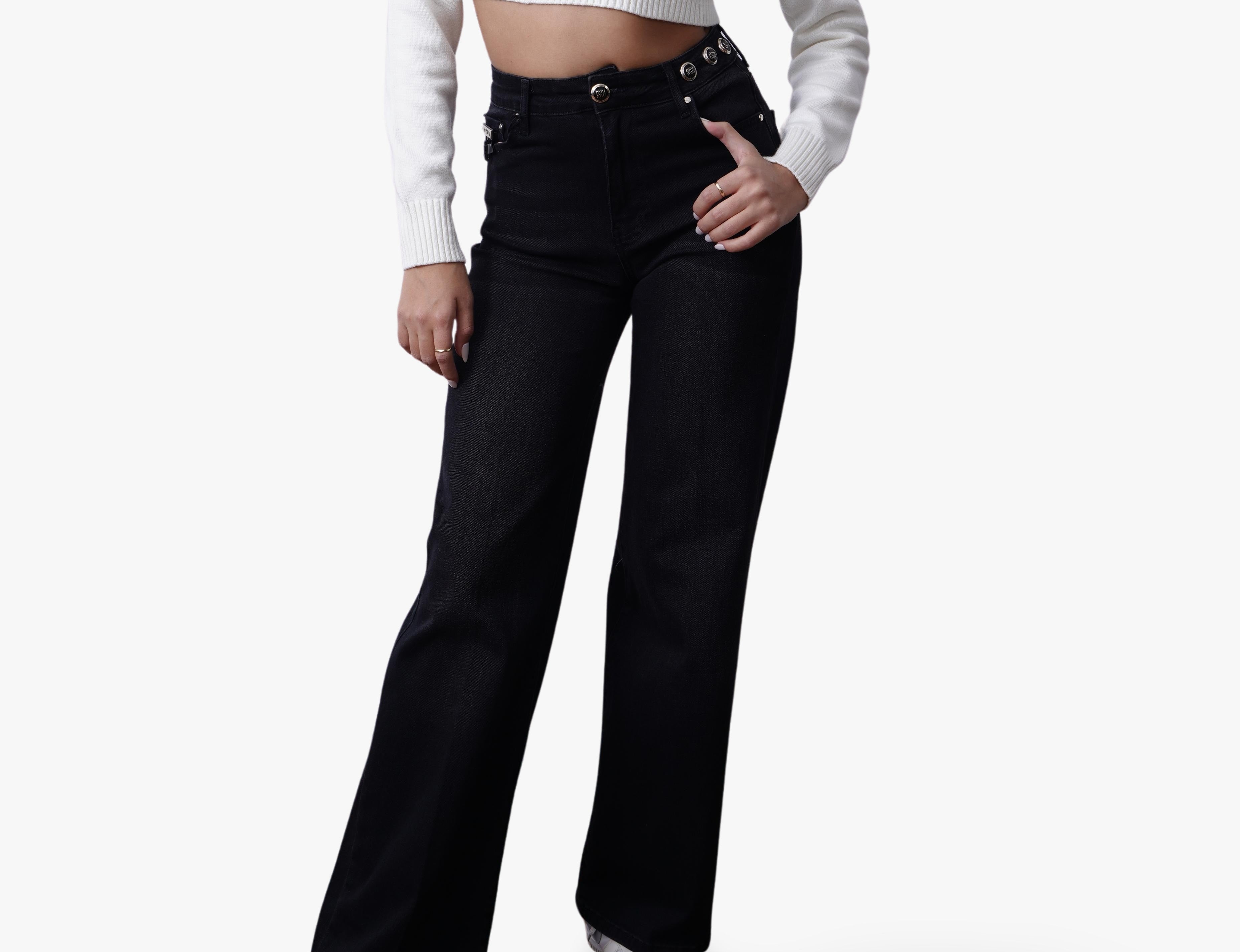 Miu Miu Black High-Waist Jeans