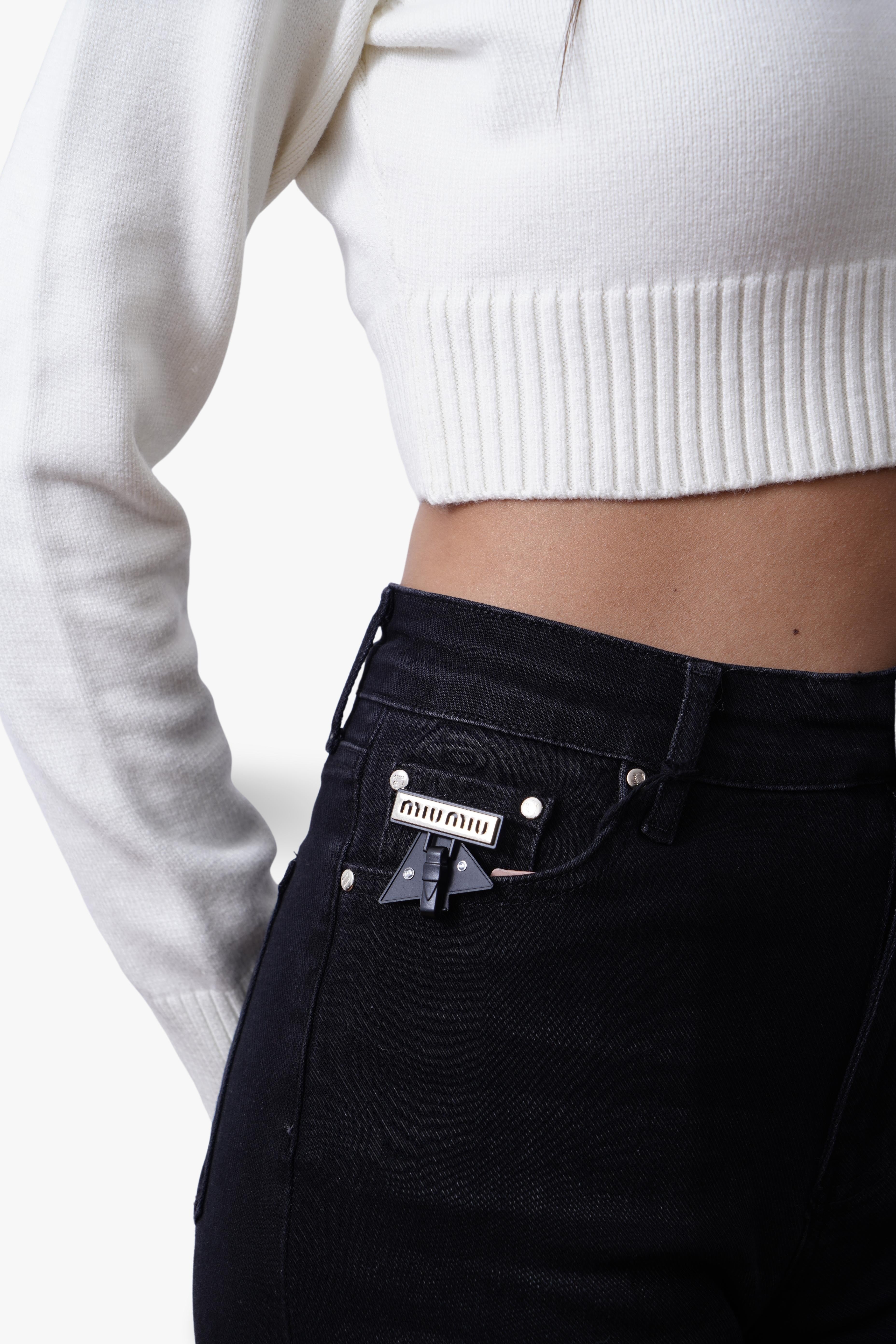 Miu Miu Black High-Waist Jeans