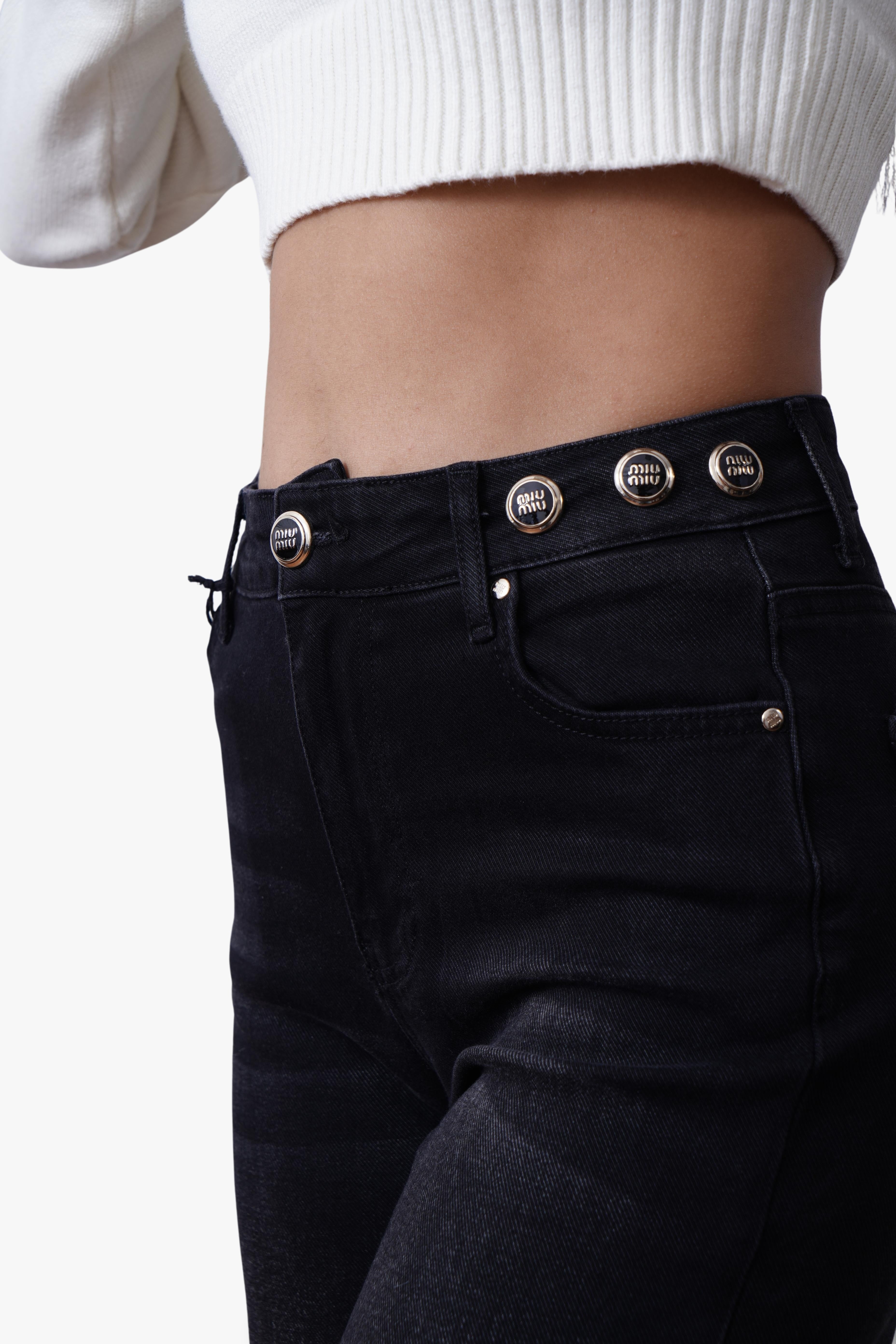 Miu Miu Black High-Waist Jeans