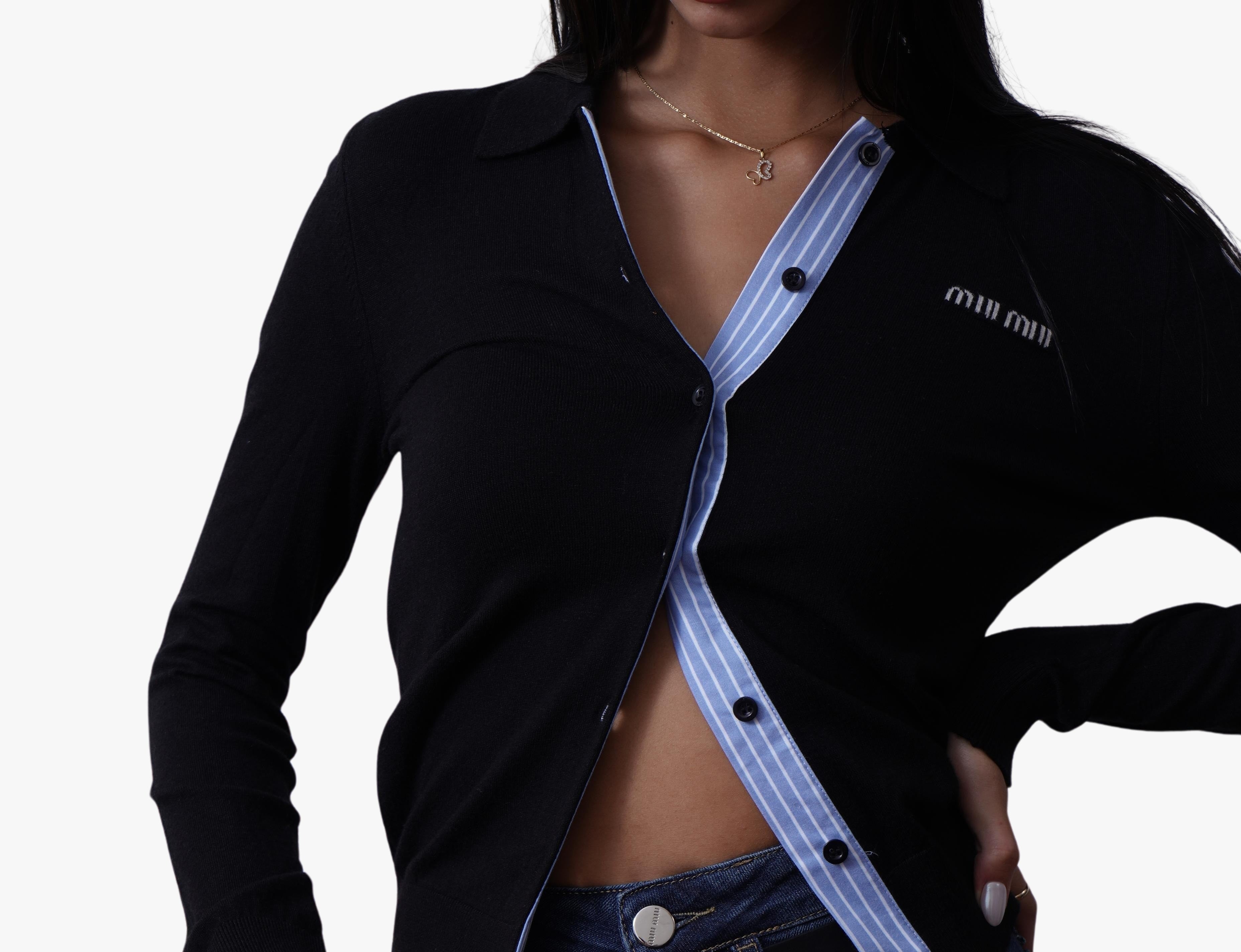 Miu Miu Contrast Trim Cardigan / Light Jacket