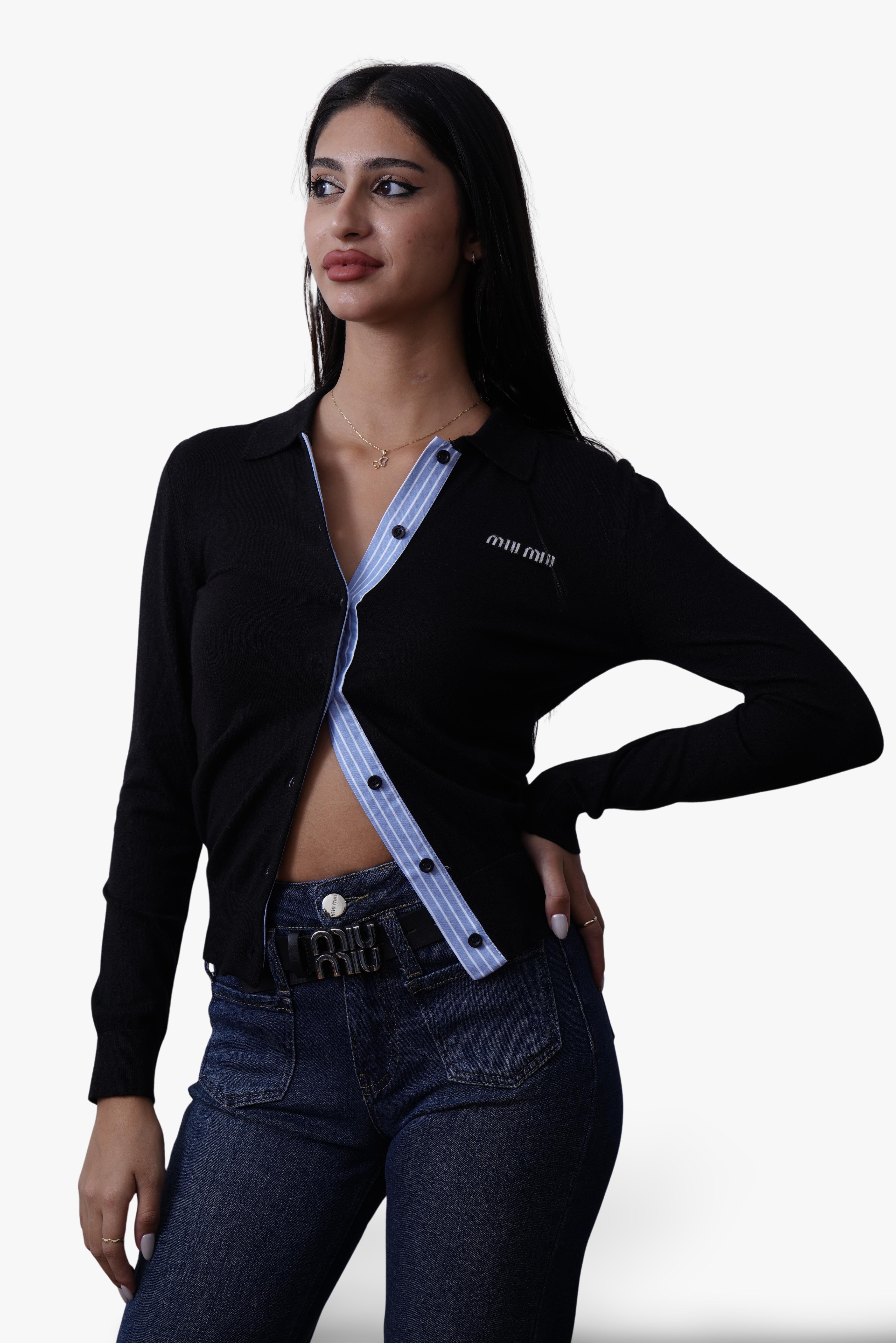 Miu Miu Contrast Trim Cardigan / Light Jacket