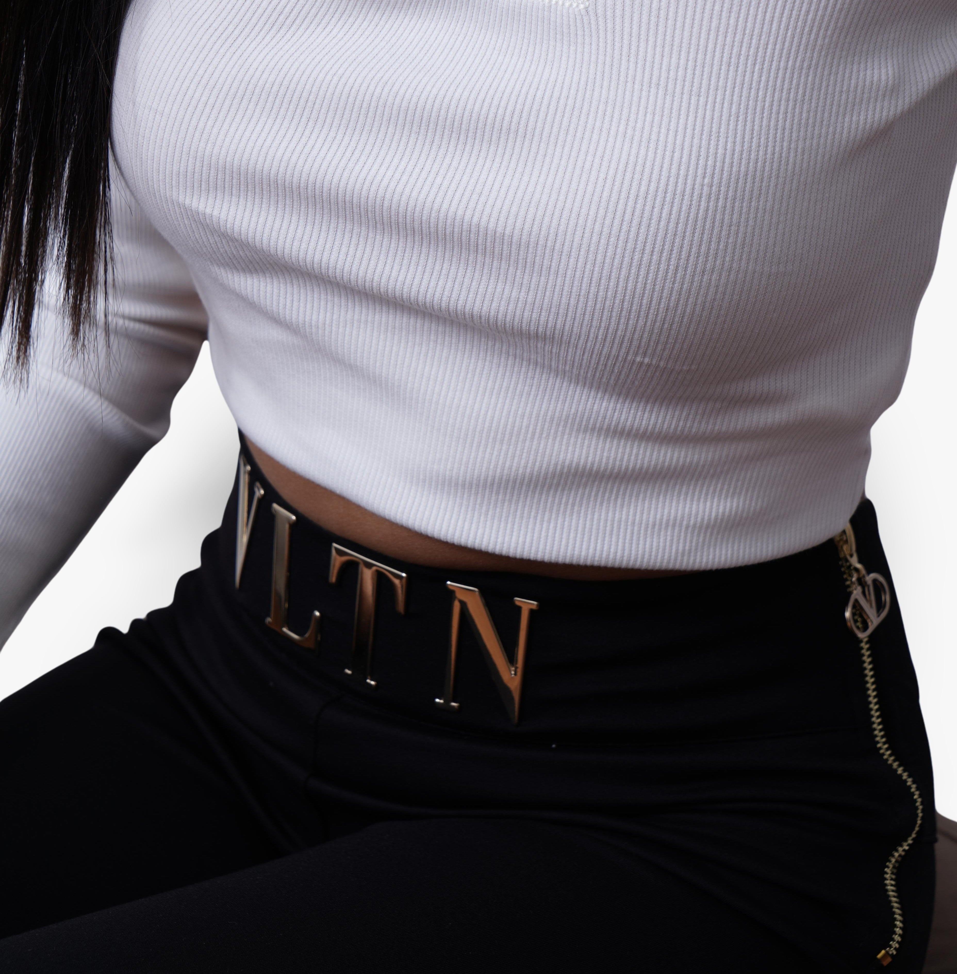 Valentino VLTN High-Waisted Slim Pants