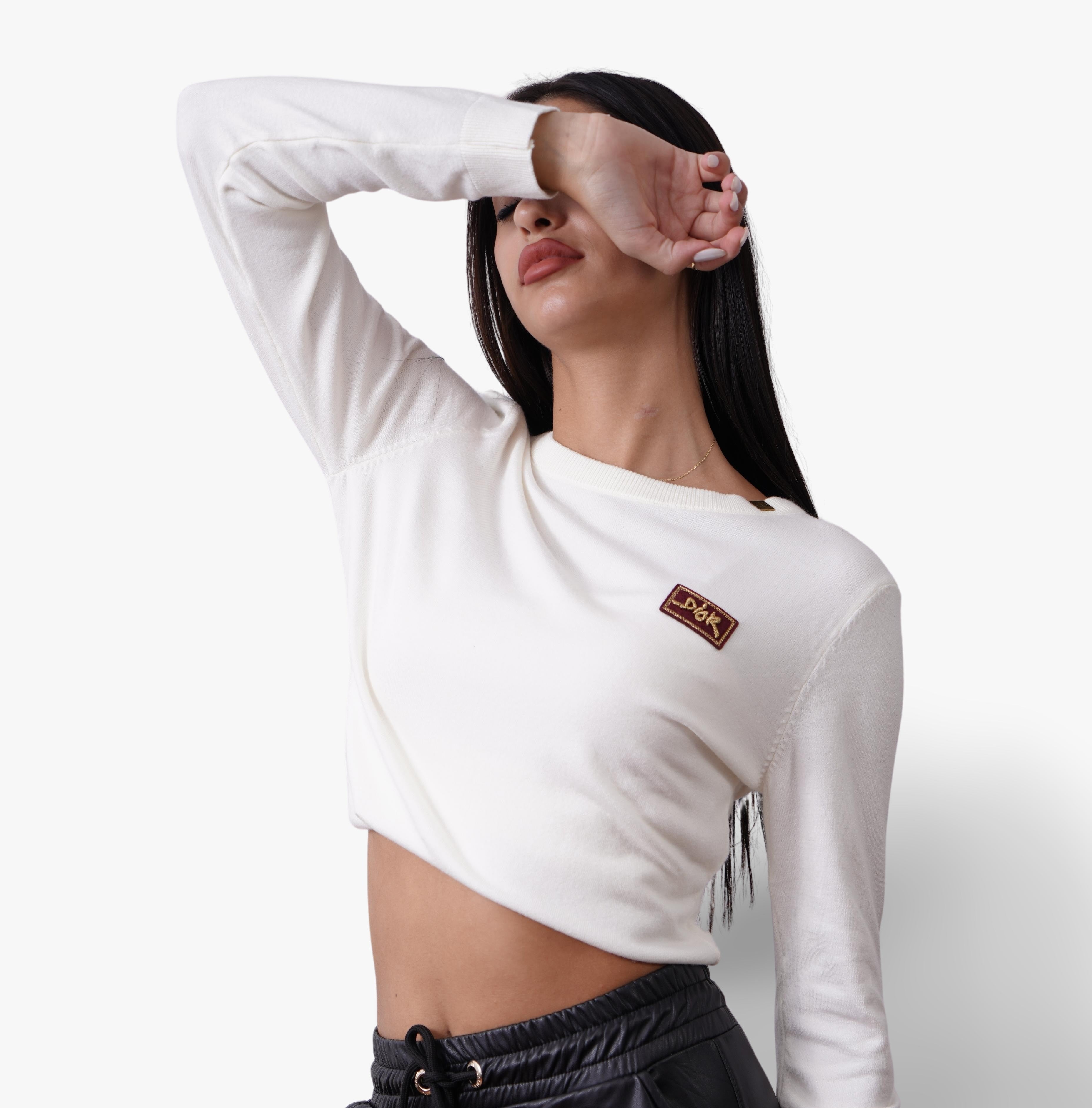 Dior Off-White Long Sleeve Top