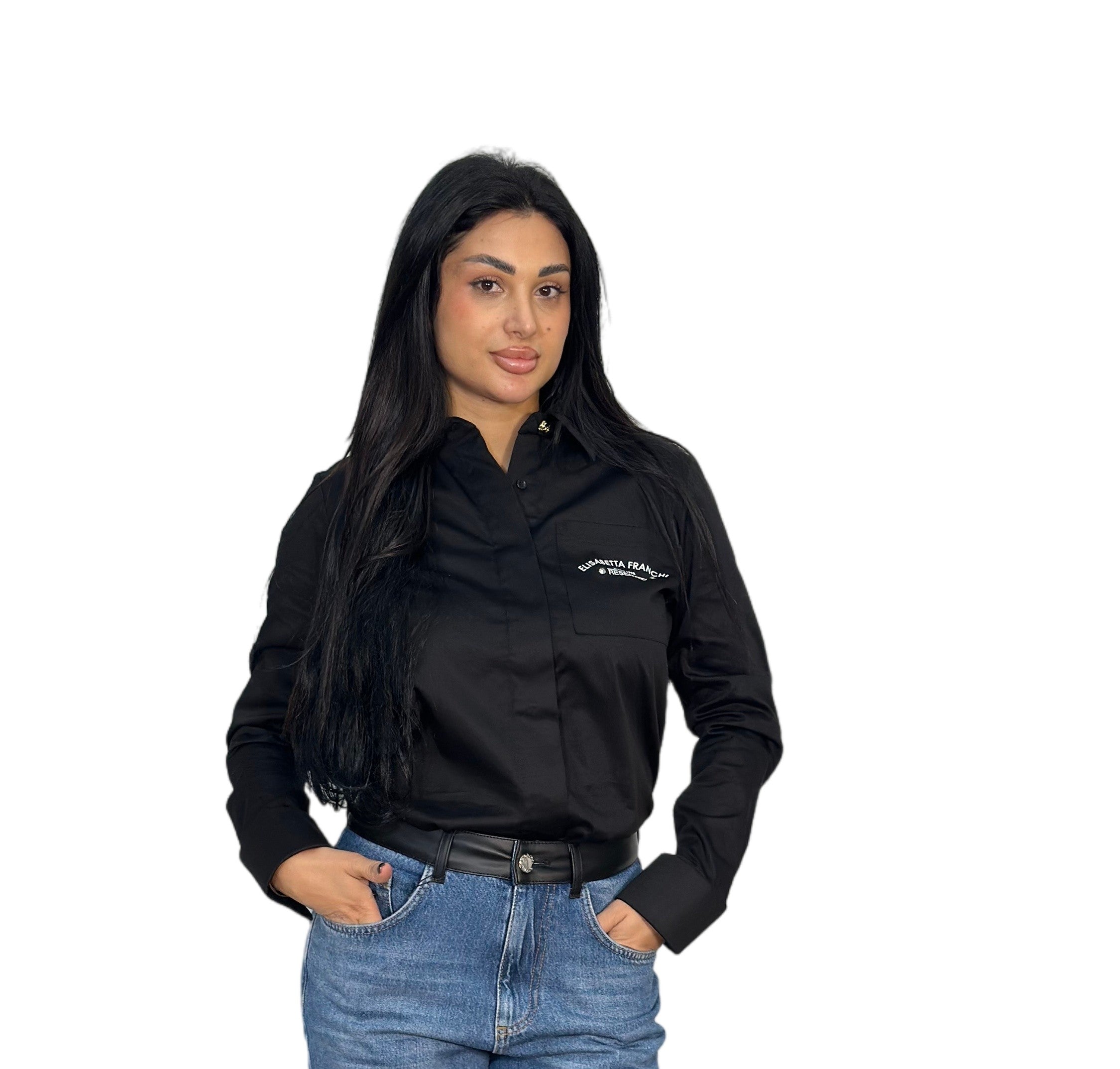 Elisabetta Franchi Black Logo Shirt